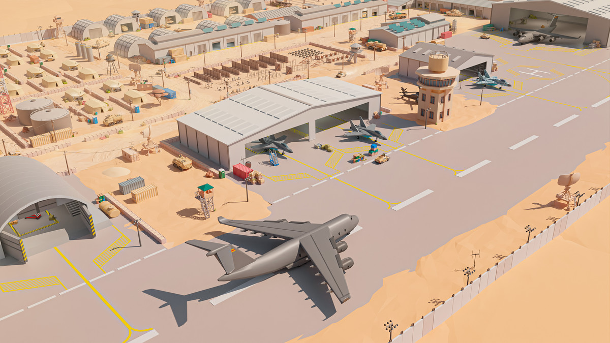 Military Desert - Low Poly 3D Models Pack
