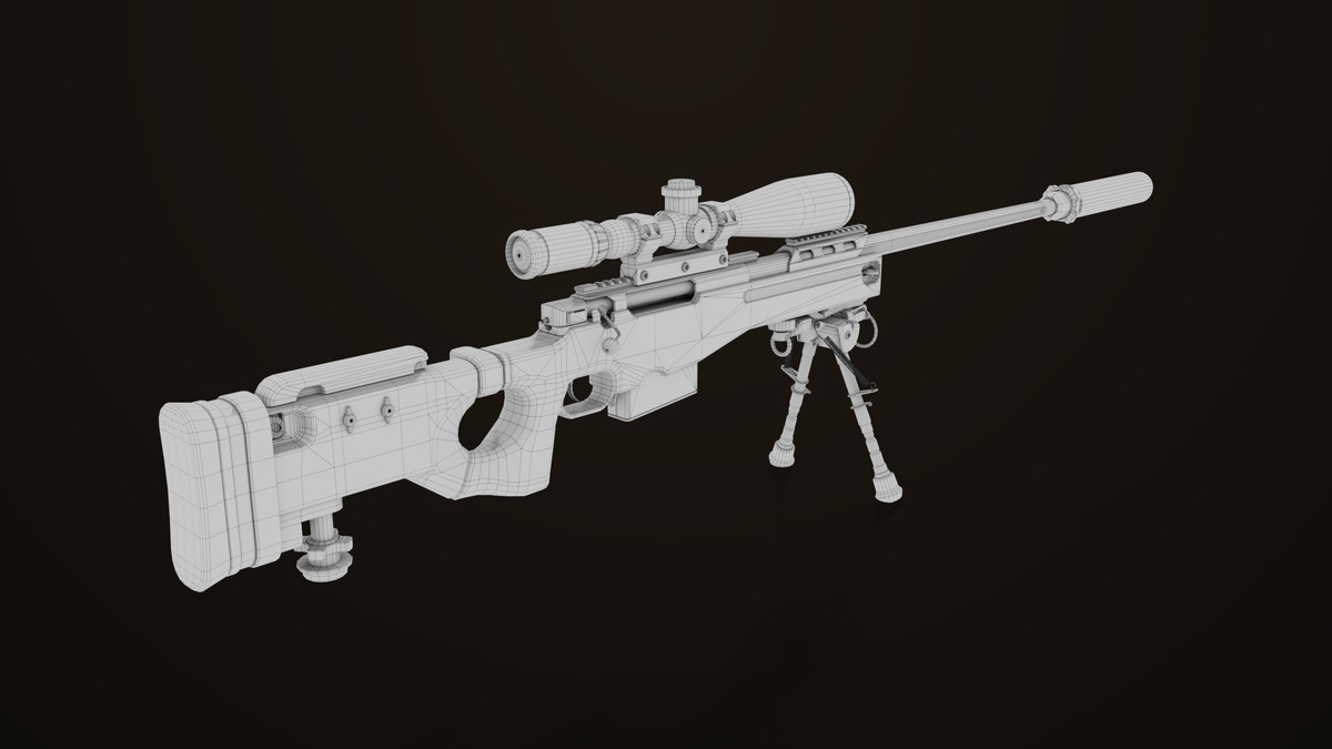 Sniper Rifle 03 Sandal URP HDRP Textures