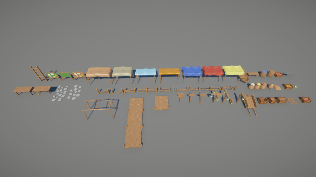 VERDANT Low Poly Modular Medieval Village