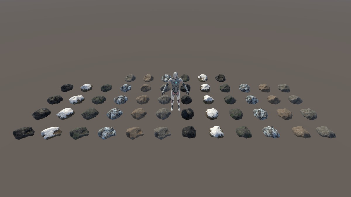 Realistic Rock Pack - Large Rocks Set C