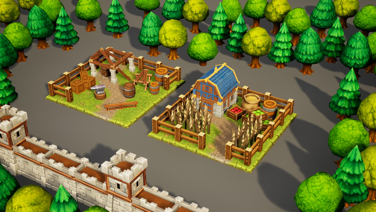 Toon RTS Environment Humans