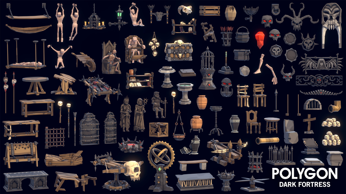 POLYGON - Dark Fortress - Low Poly 3D Art by Synty