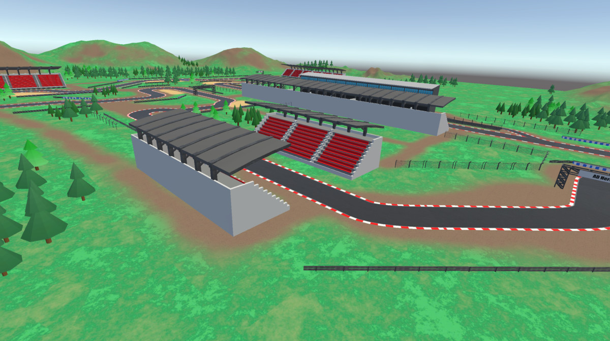 Multi Circuit Raceway Modular Racing Circuit Lowpoly