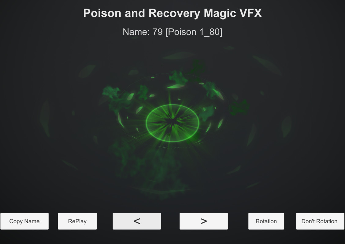 Poison and Recovery Magic VFX