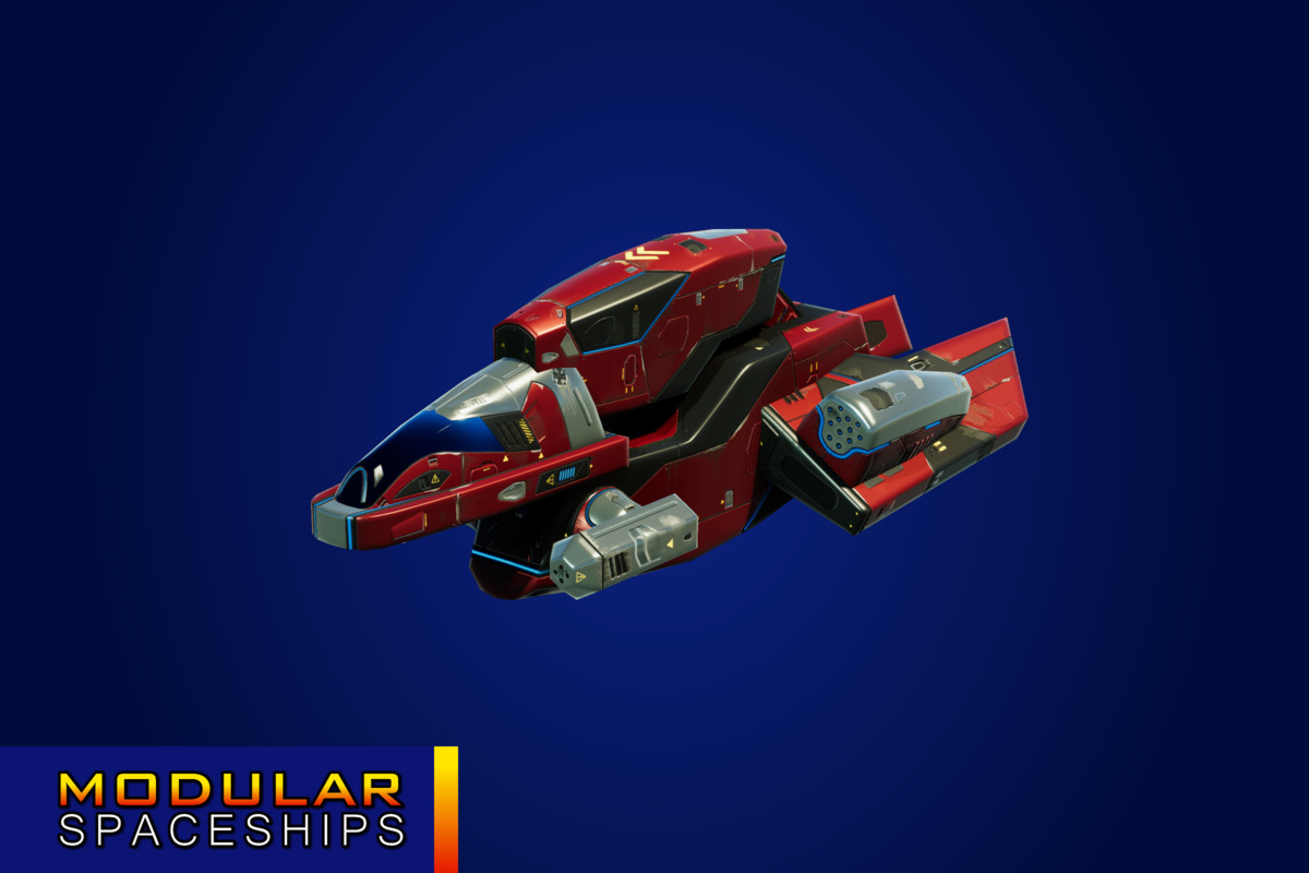 Sci-Fi Modular Spaceship Meteor Mantis