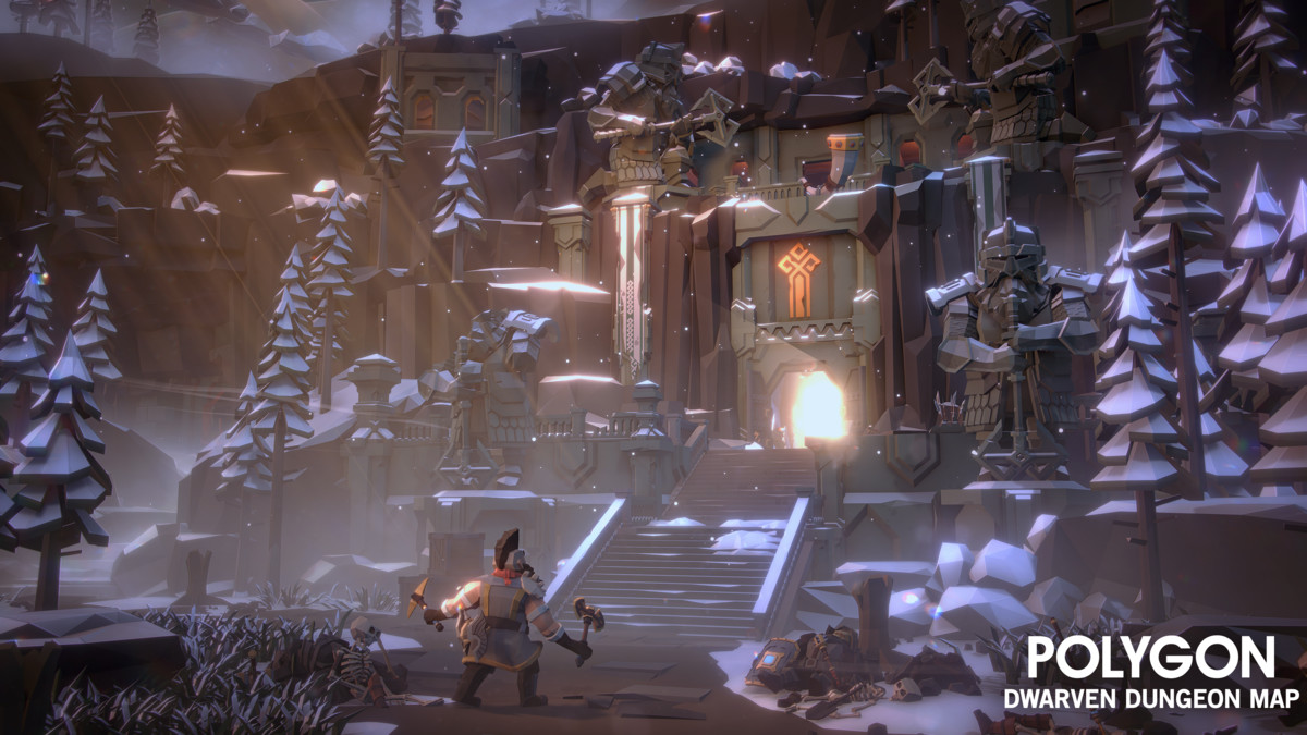 POLYGON - Dwarven Dungeon Map by Synty
