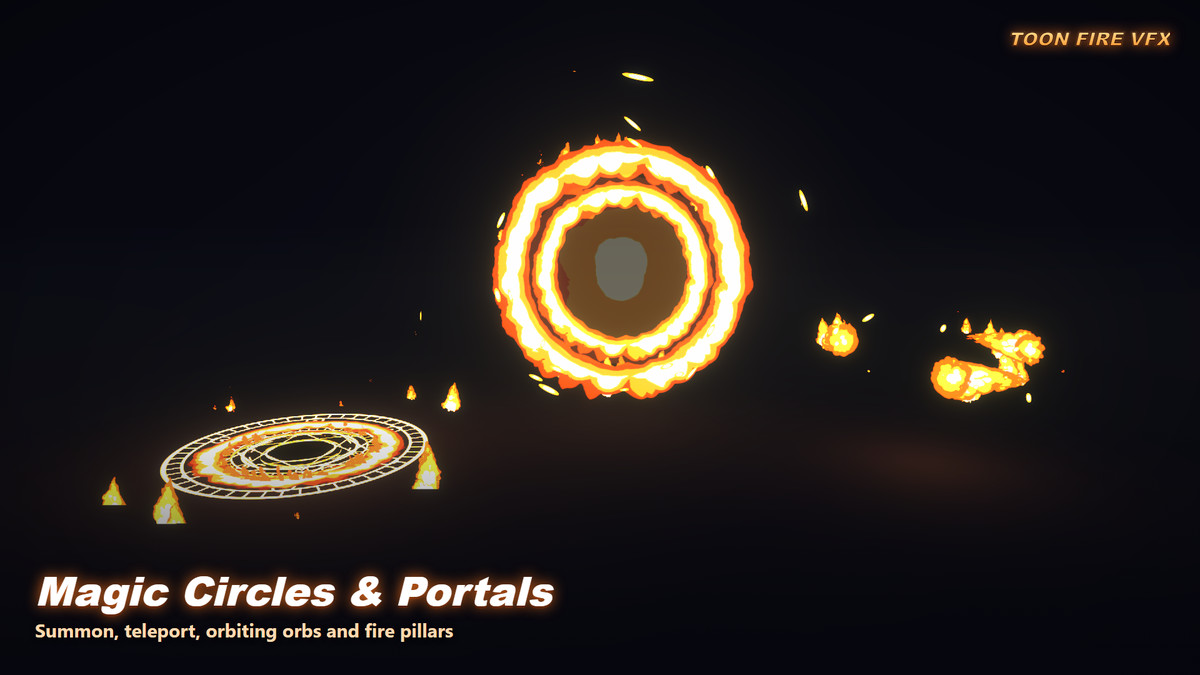 Toon Fire VFX Pack — 100 Stylized Fire Effects