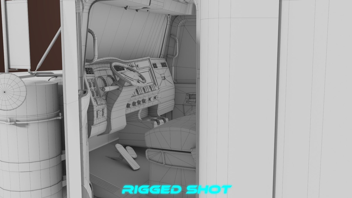 Heavy Truck 02 Chassis Old Dusty URP HDRP Textures