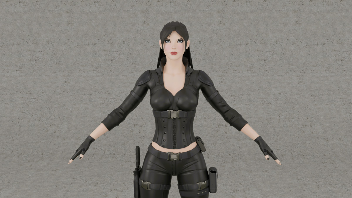 3D Lady In Black