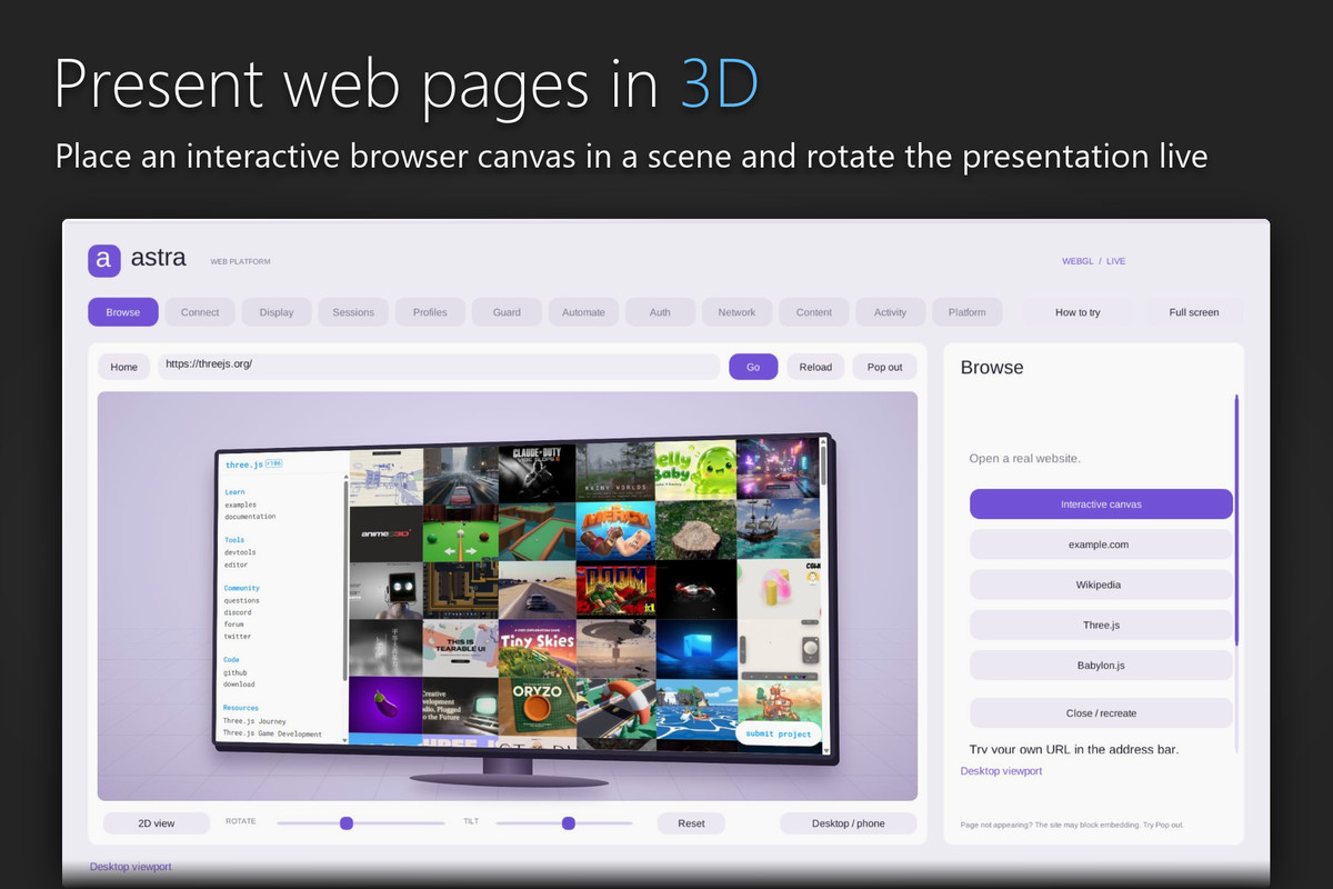 Astra Web Platform - WebView, JS Bridge & OAuth Toolkit