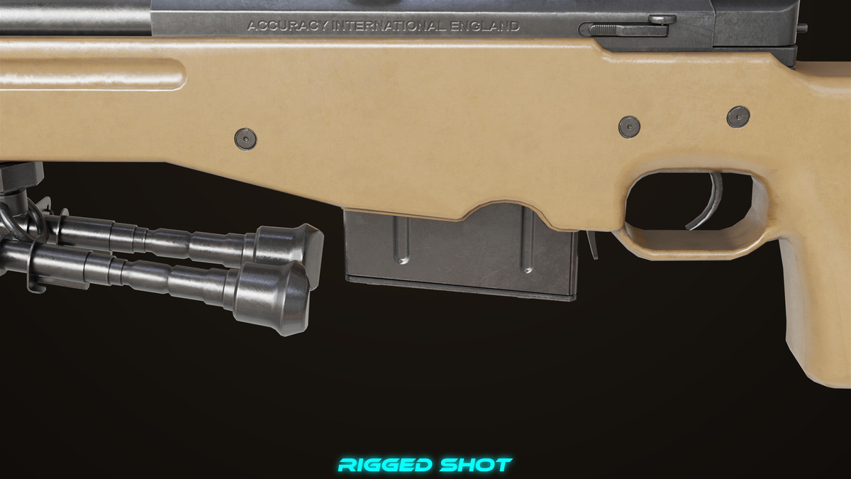 Sniper Rifle 03 Sandal URP HDRP Textures