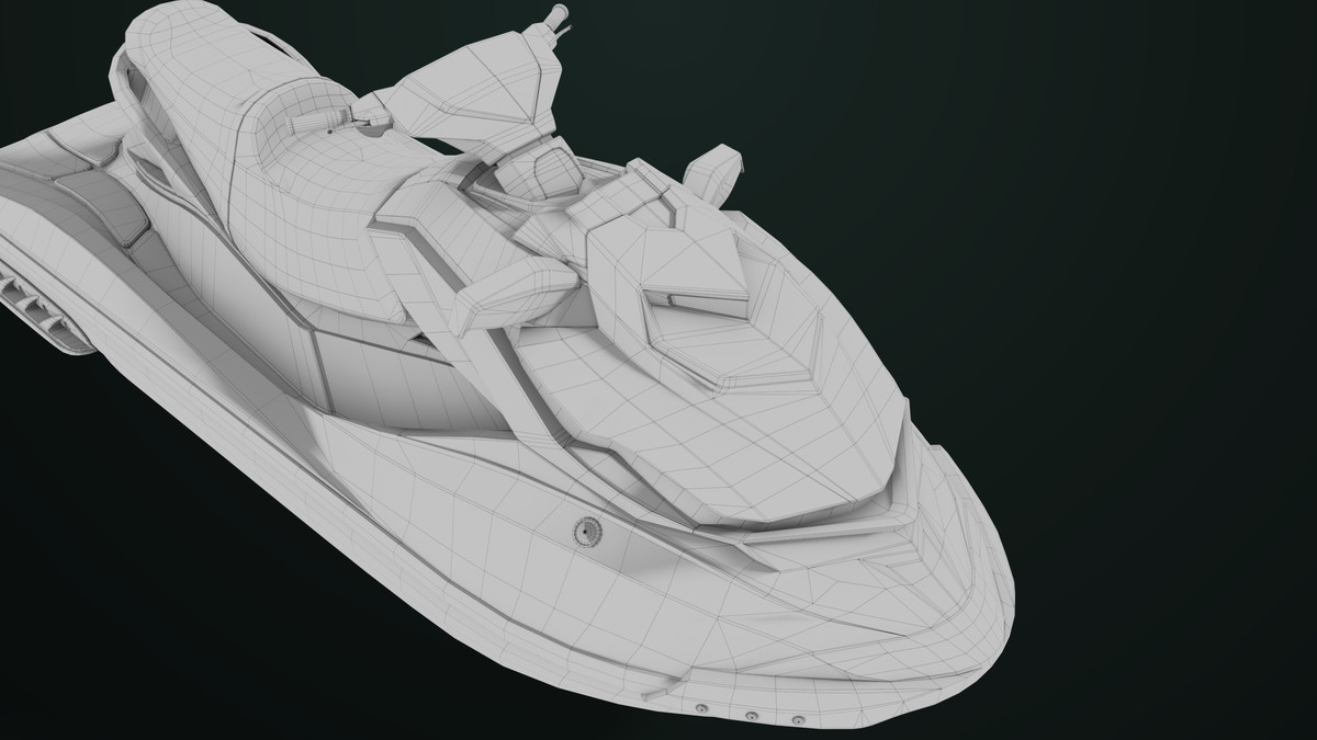 Jet Ski 02 White HDRP URP Textures