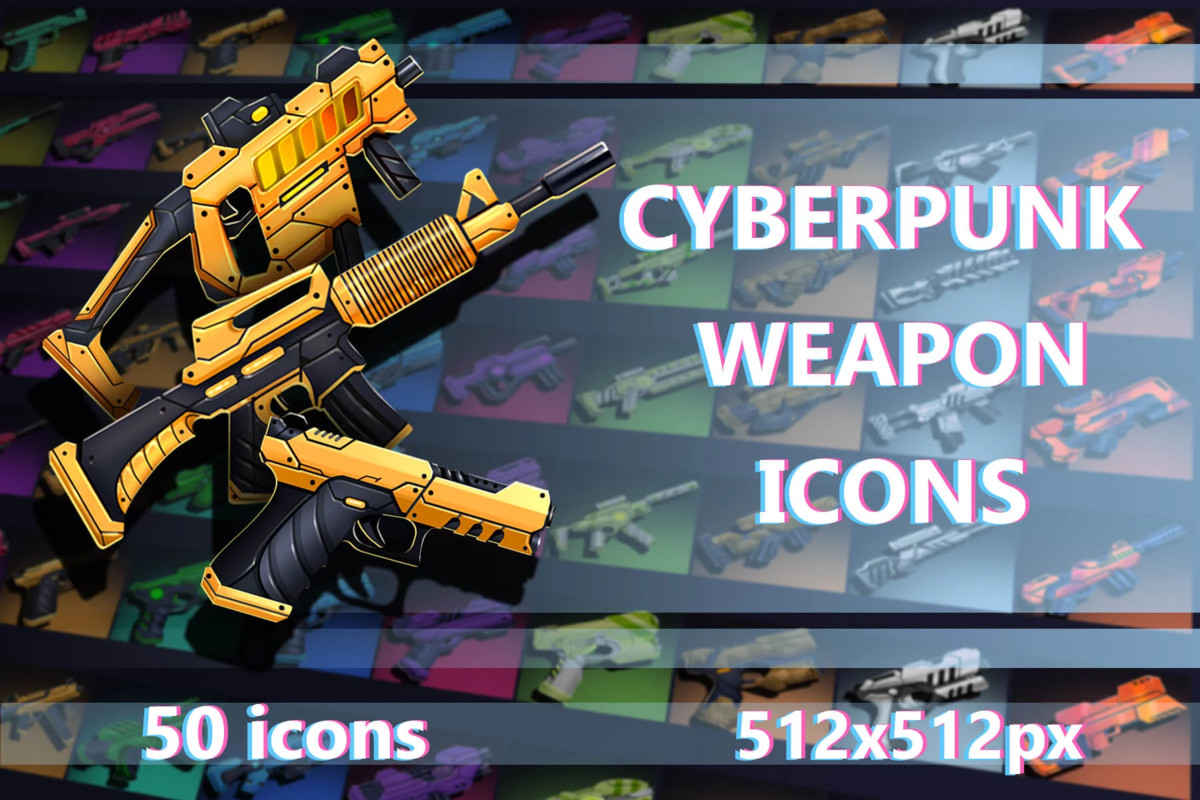 2700 Cyberpunk RPG Icons Pack