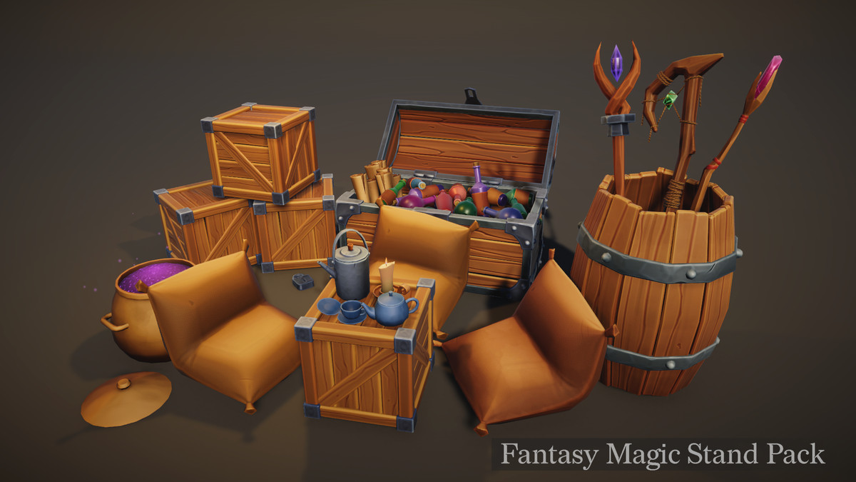 Stylized Fantasy Magic Market Stand