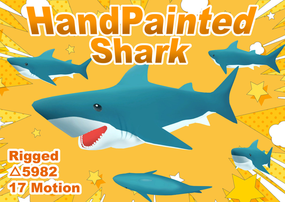 HandPainted Cartoon Shark