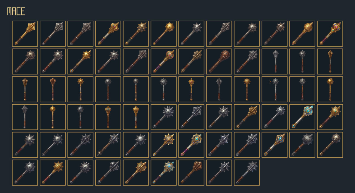 863 Weapon Icons – Mega RPG Weapon Pack