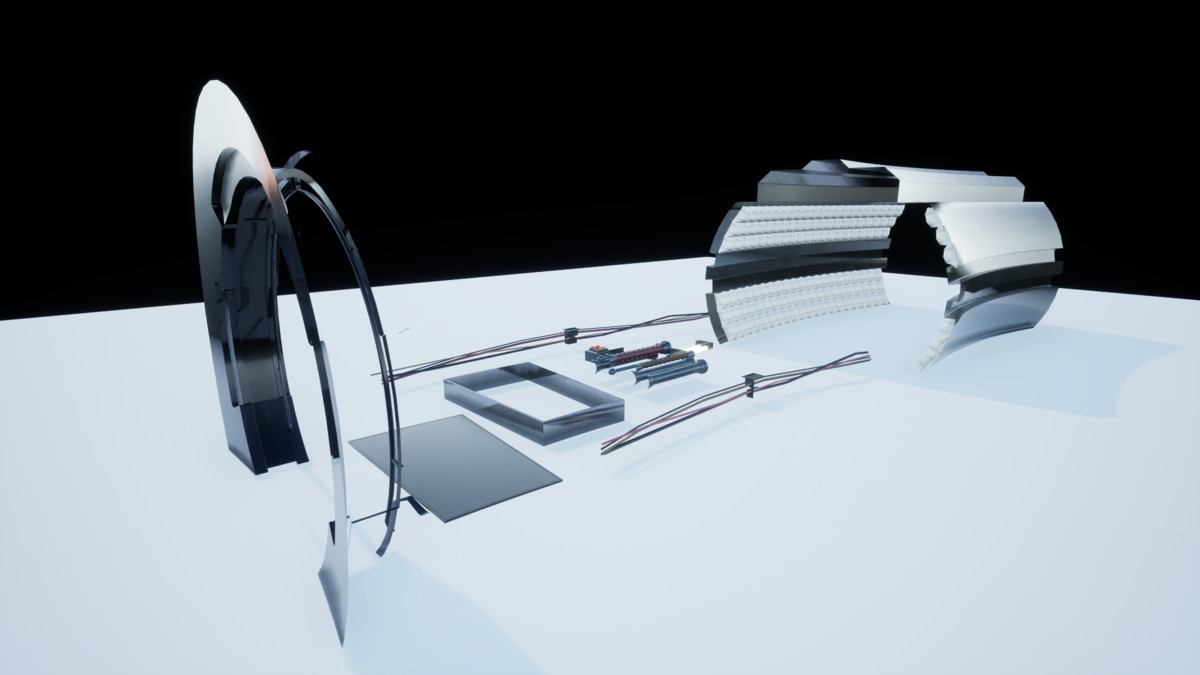 Futuristic Spaceship Curved Corridors – Modular Sci-Fi Environment