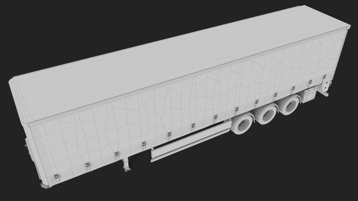 Curtainsider Trailer 4 Variant Collection URP HDRP Textures