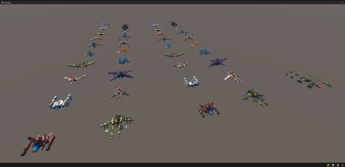 Sci-Fi Modular Spaceship Night Aye