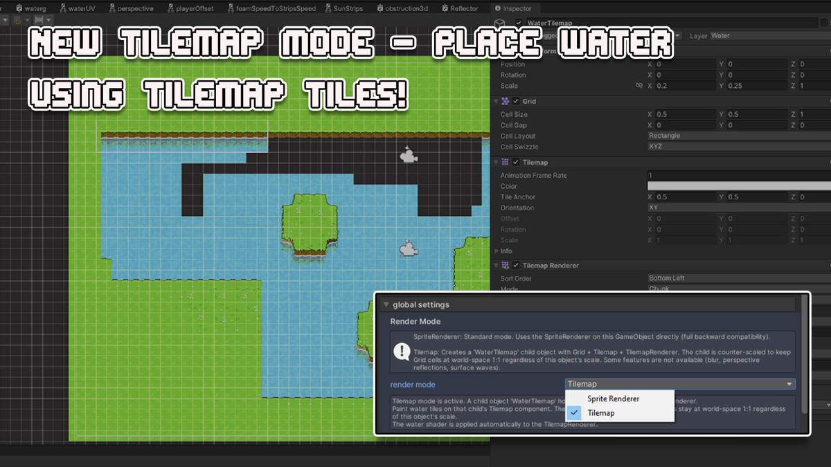 Modern 2D Water : 2/2.5D simulated URP water