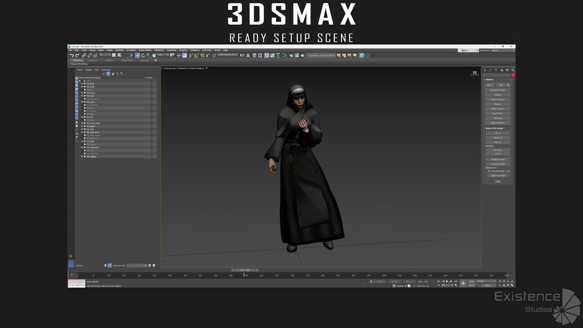 Nun Katharine - Stylized Gothic Character - #76