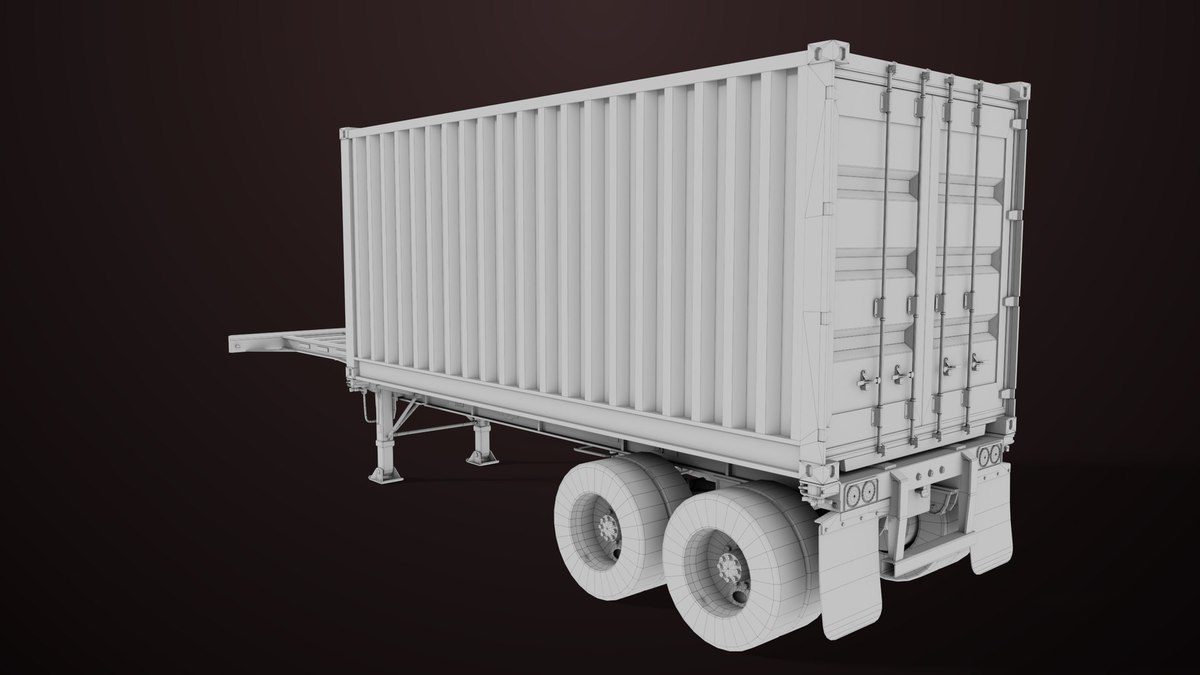Container Carrier Trailer 03 URP HDRP Textures