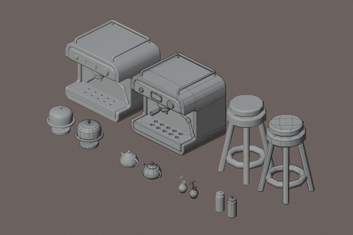 CozyShops Vol.1 - Stylized Coffee Shop