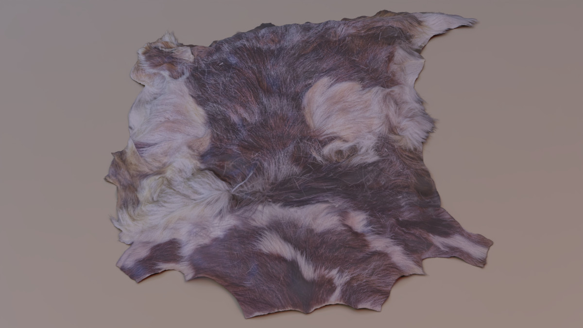 Animal pelts volume 6 bear, kangaroo, tiger, rhino, sheep, goat 4k URP Hair LODs