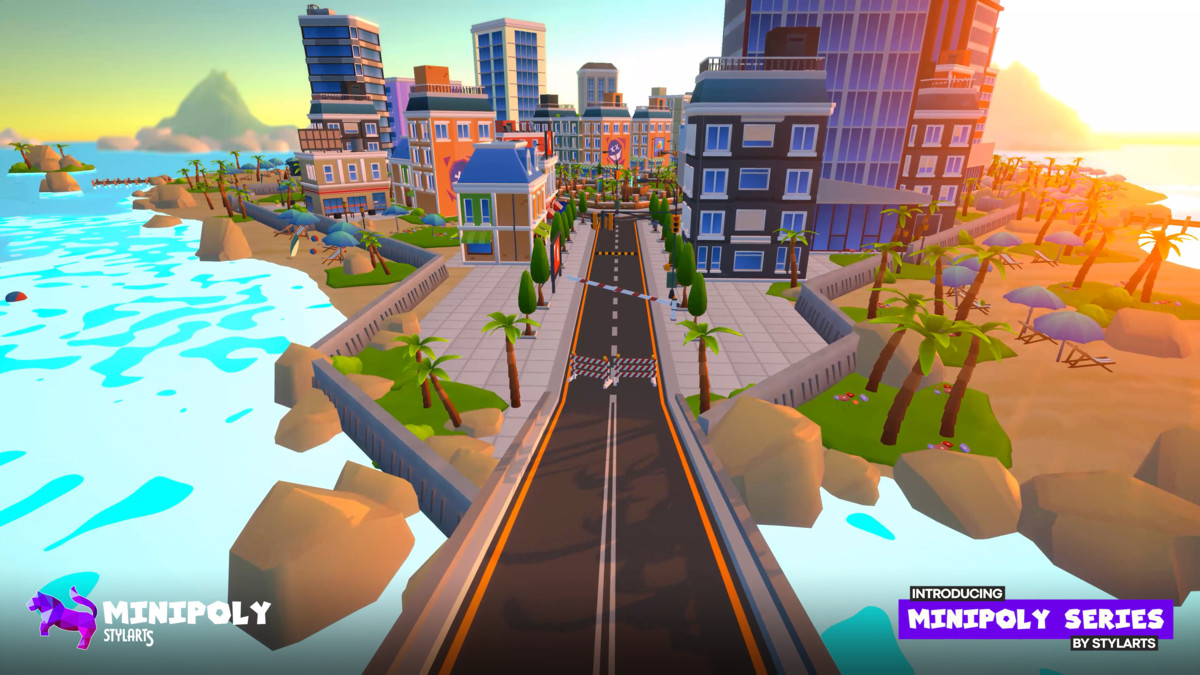 Minipoly Series - Modern Island City ( Stylized Lowpoly Environment )