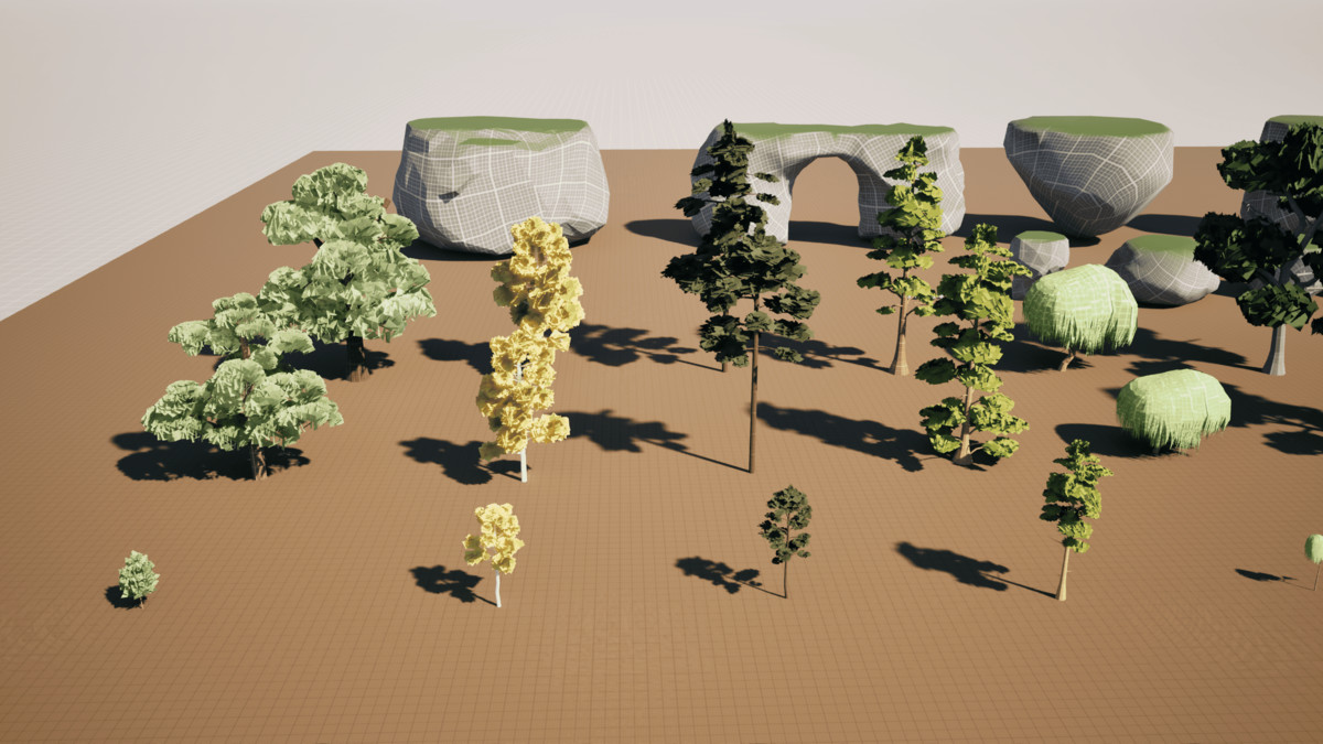 Forest Starter Blockout Kit - 60 Assets Modular Pack for Level Design