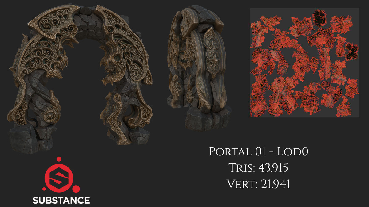 4 Dark Fantasy Portals / Gateways