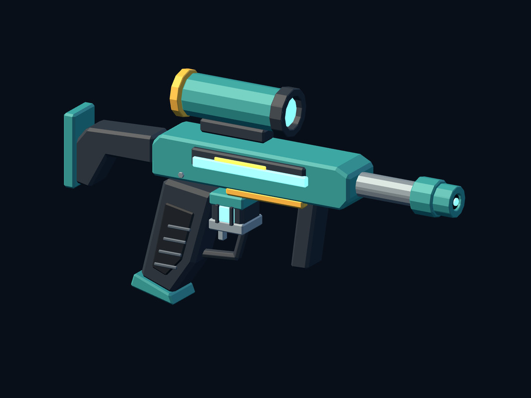 FrostRay - Low Poly Sci-Fi Weapons