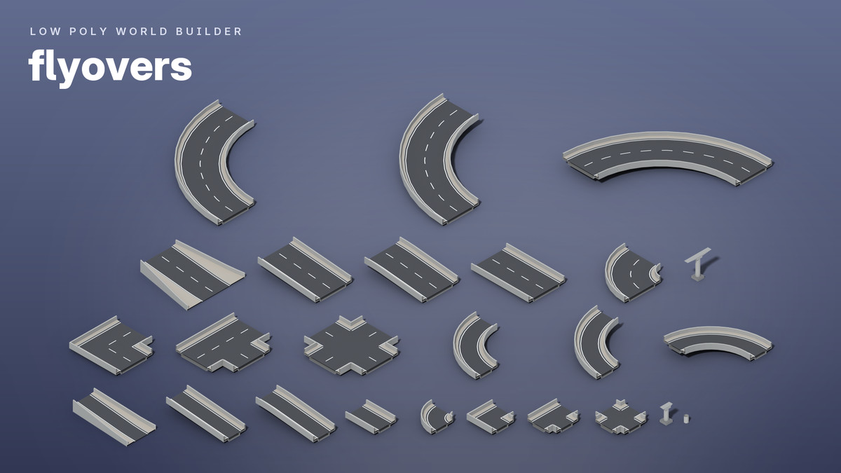 Low Poly World Builder – Cities, Suburbs & Nature