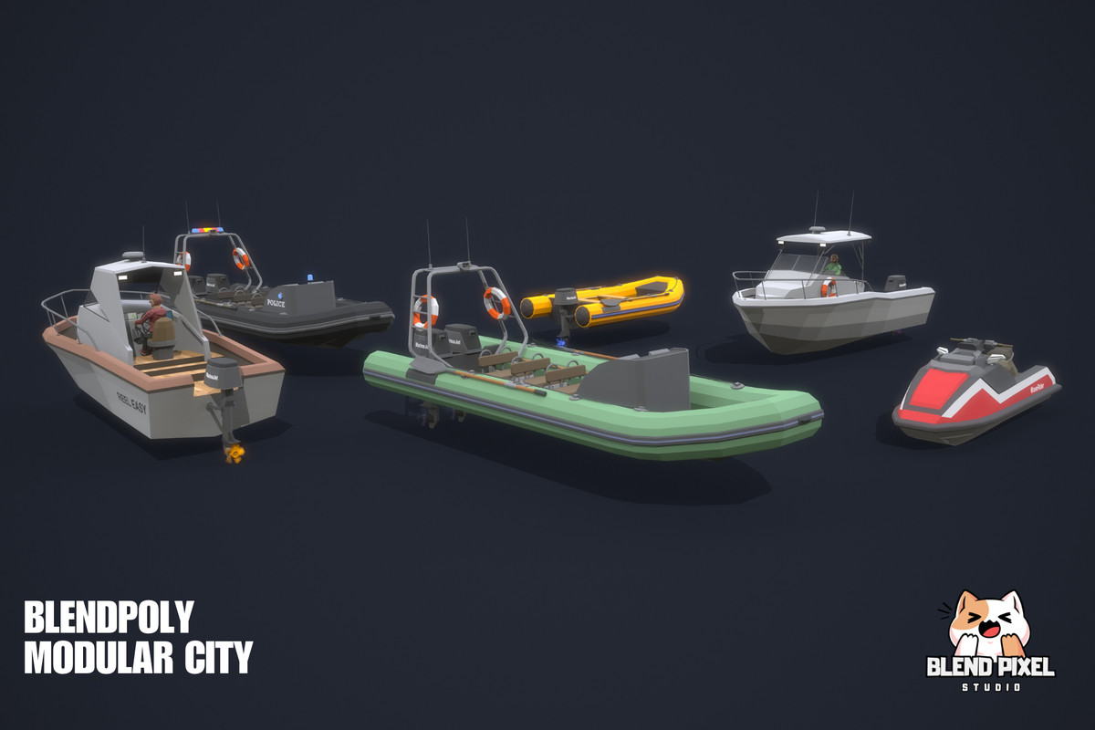 BlendPoly Modular City - Low Poly Assets