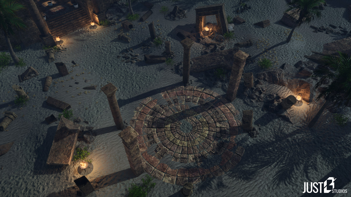 Modular Babylon Temple Environment (Temple,Desert,Ruins)
