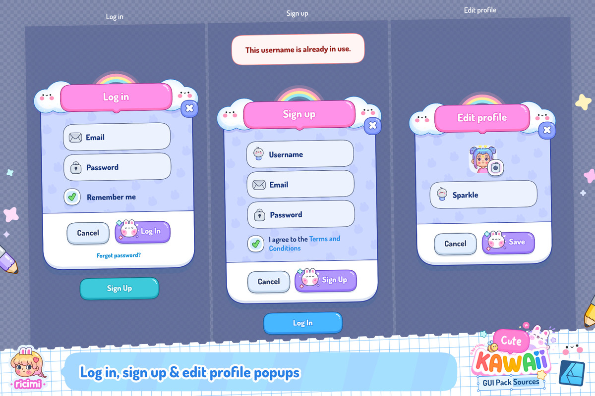 Cute Kawaii GUI Pack Sources
