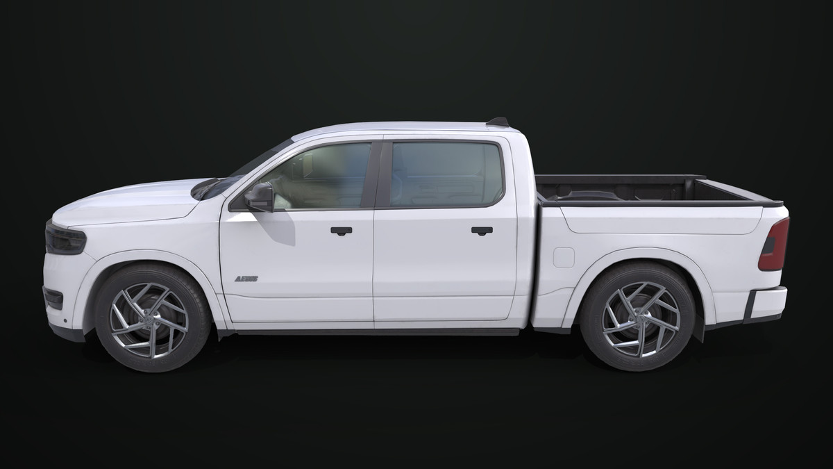 Pickup Truck 03 Grey and White URP HDRP Textures