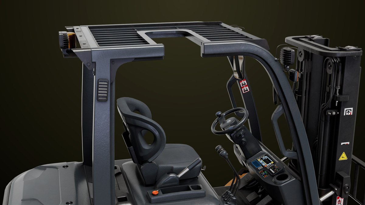 Forklift Truck03 Yellow URP HDRP Textures