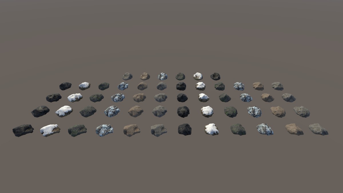 Realistic Rock Pack - Large Rocks Set C