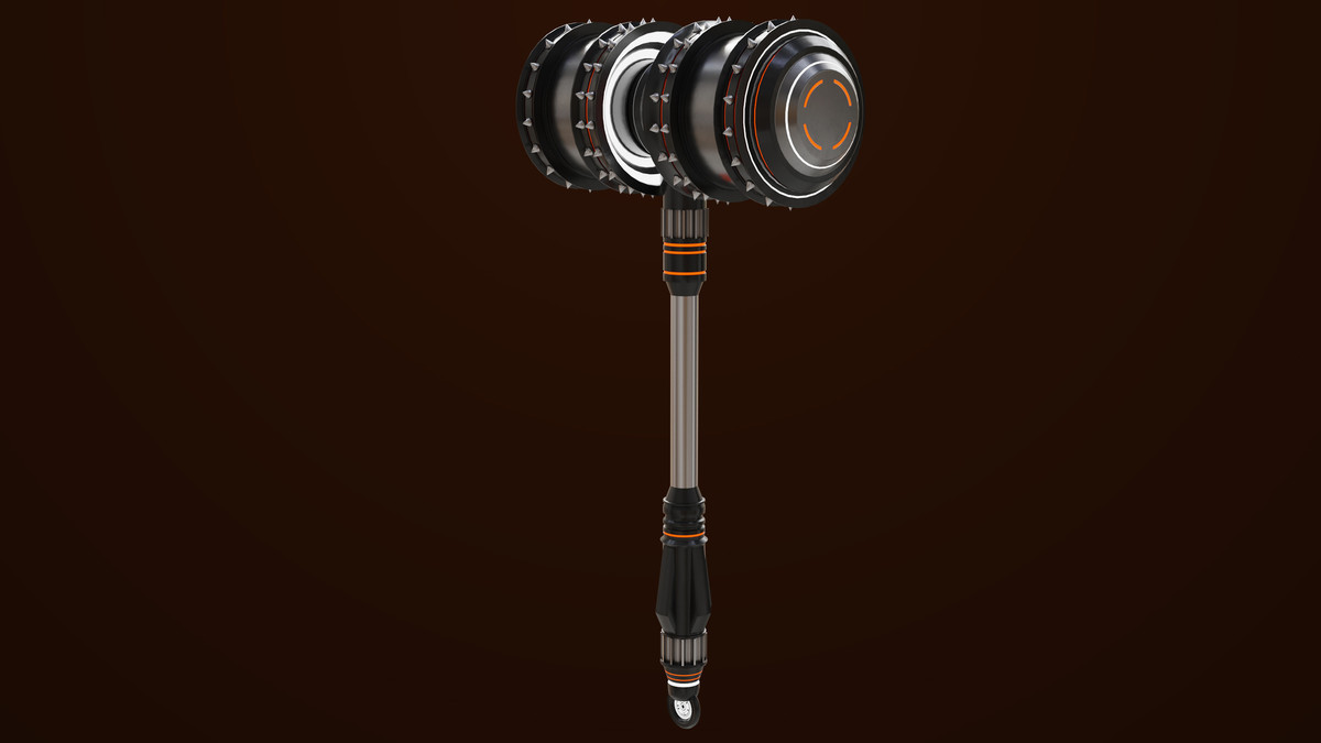Sci Fi Battle Hammer 07 URP HDRP Textures