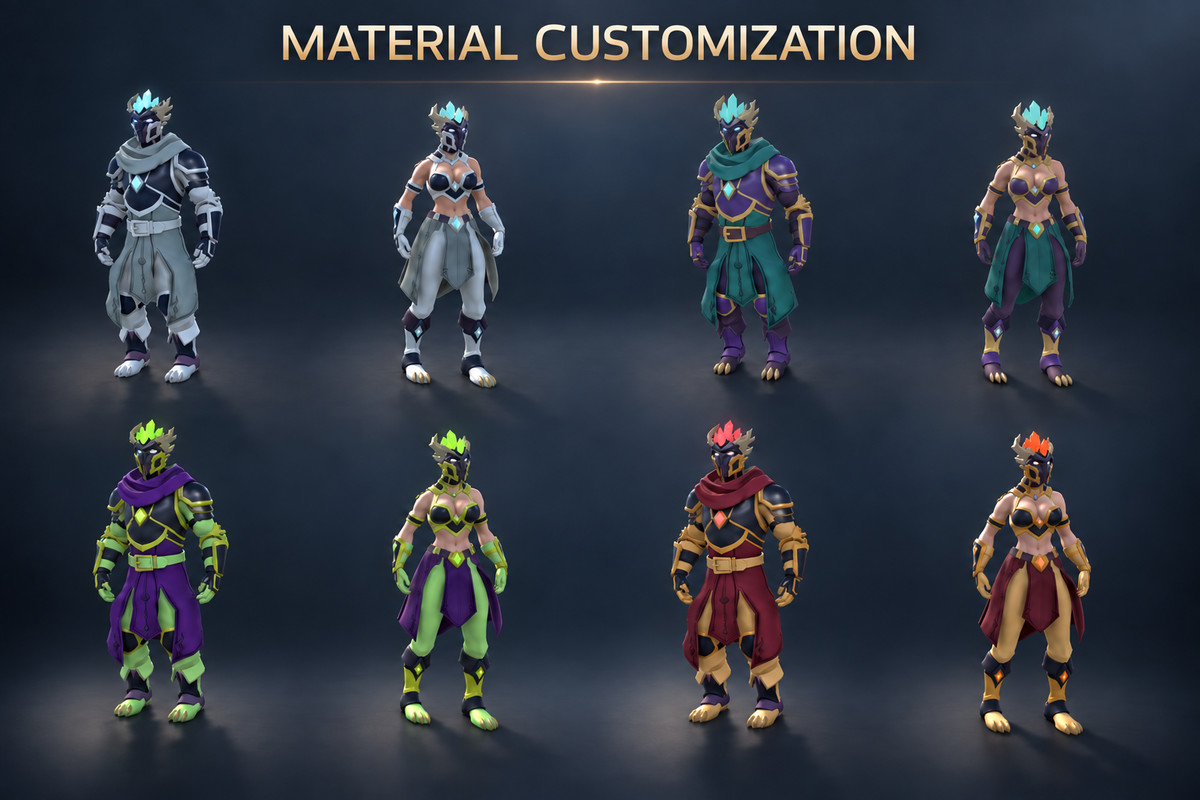 Stylized Modular Characters – Fantasy Mage Pack