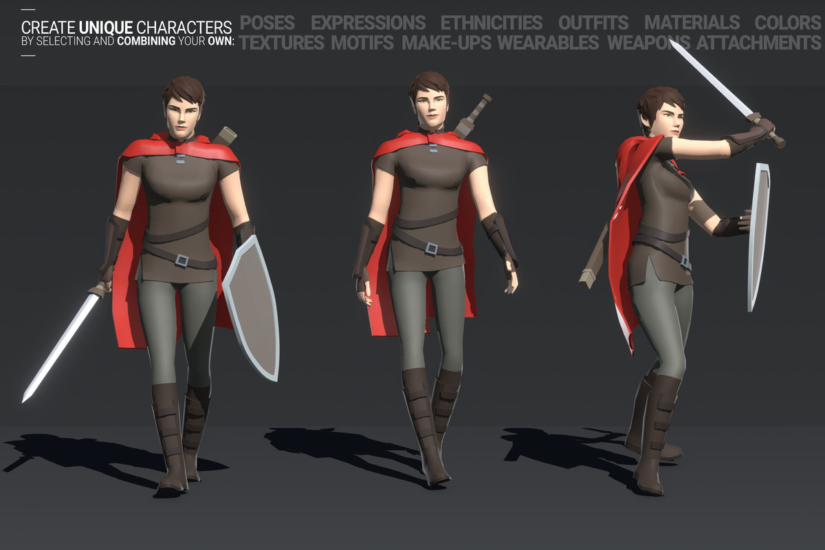 Polyquest Heroes: Warrior I Huntress