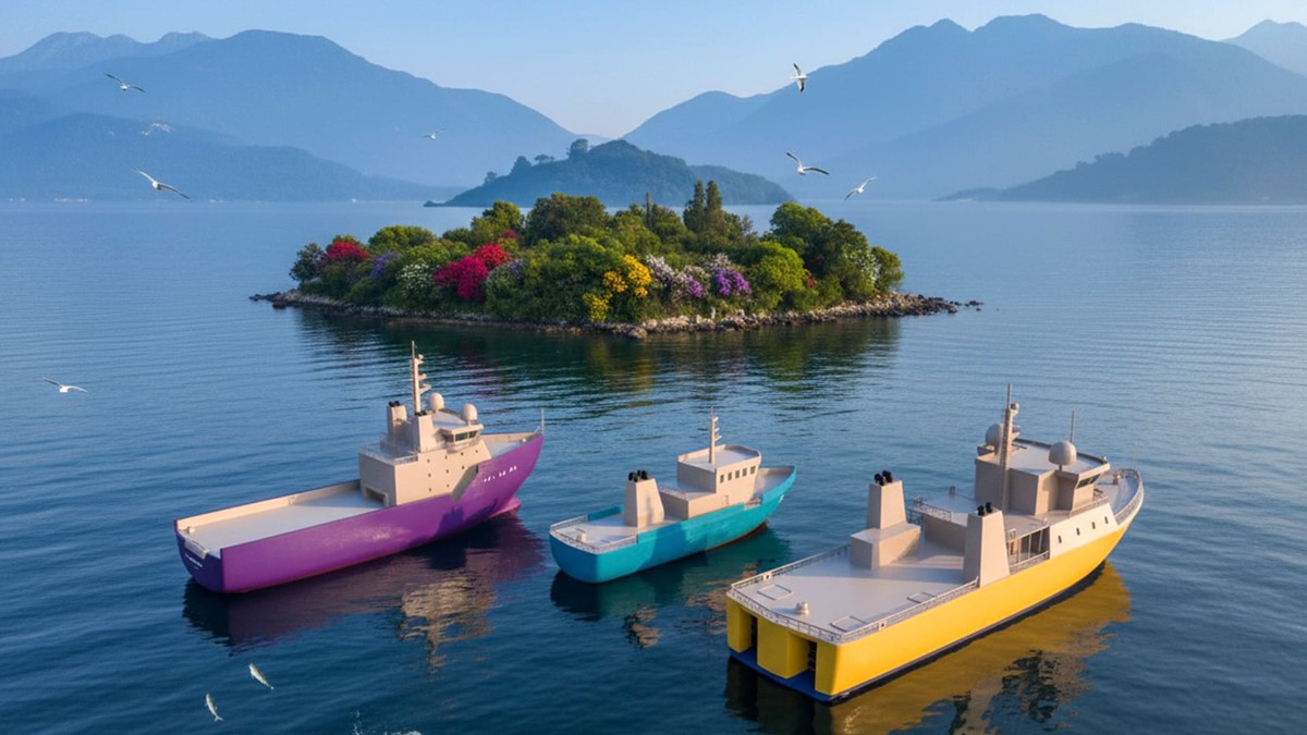 Ships Pack 3 In 1 - Low Poly Marine Supply - Ship Collection