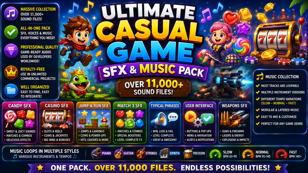 Ultimate Casual Game SFX and Music Pack
