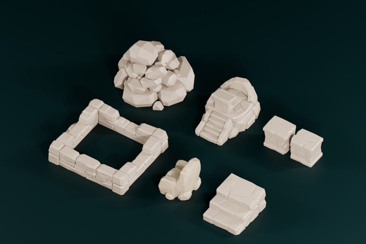Low Poly Ruins Pack
