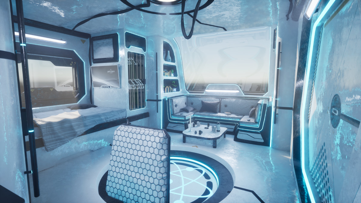 Futuristic Living Quarters – Sci-Fi Interior Habitat