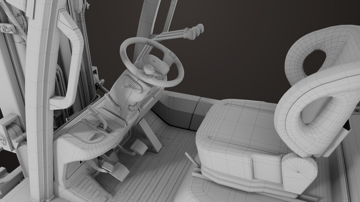 Forklift Truck 02 Old Dusty URP HDRP Textures