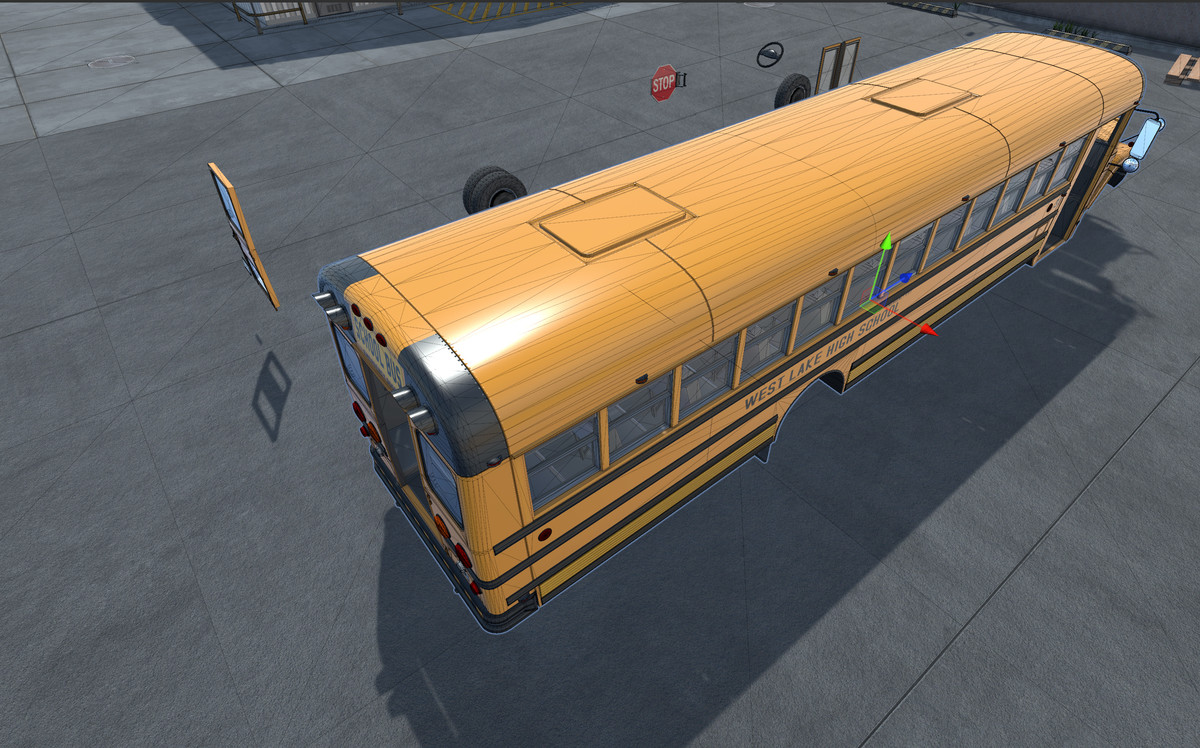 80s generic american school bus