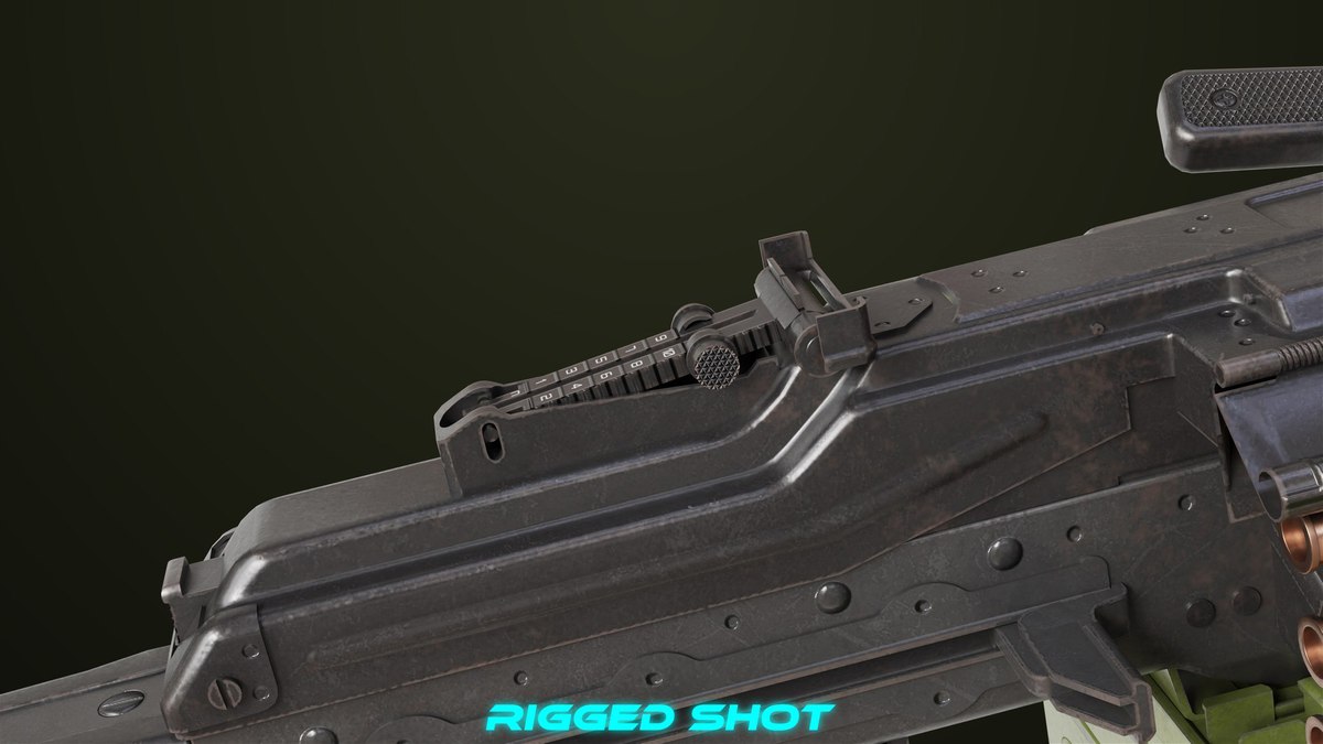 Machine Gun 11 Metal URP HDRP Textures