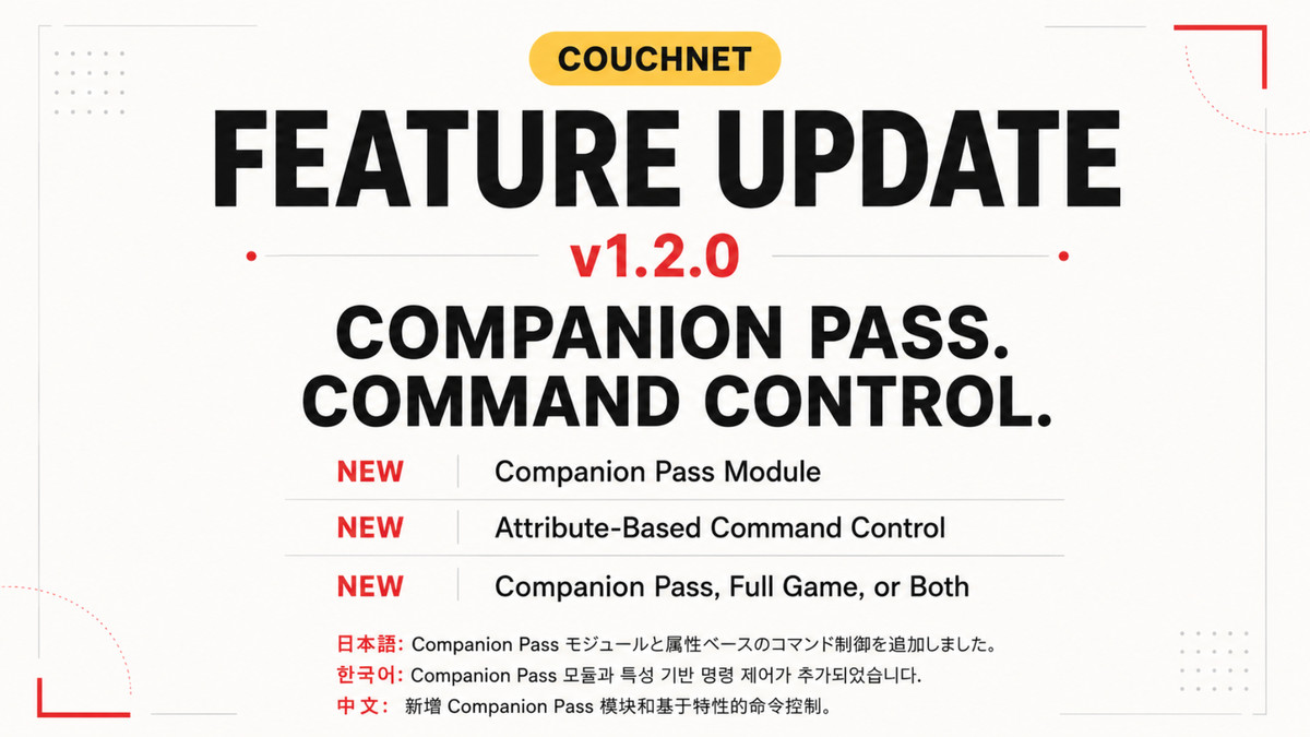 CouchNET – Multiplayer Framework for Local & Online Co-op